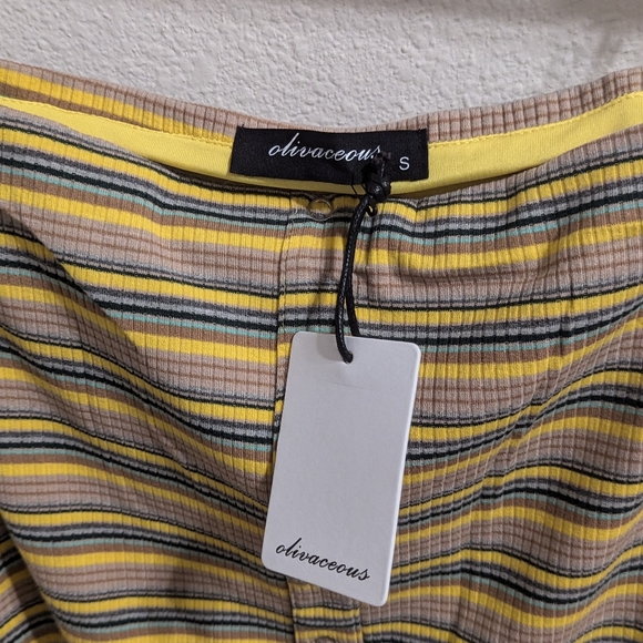 NWT Olivaceous striped tube to, Small - Picture 3 of 5